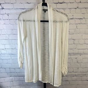 Express Sheer White Cardigan Sz Med